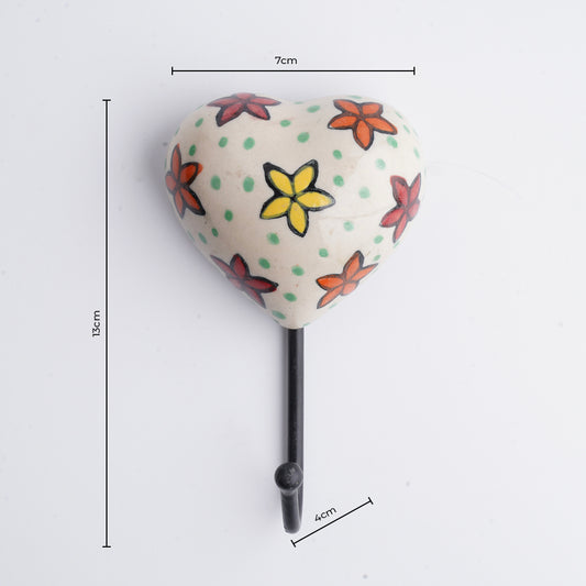 Bud bloom wall hook, white