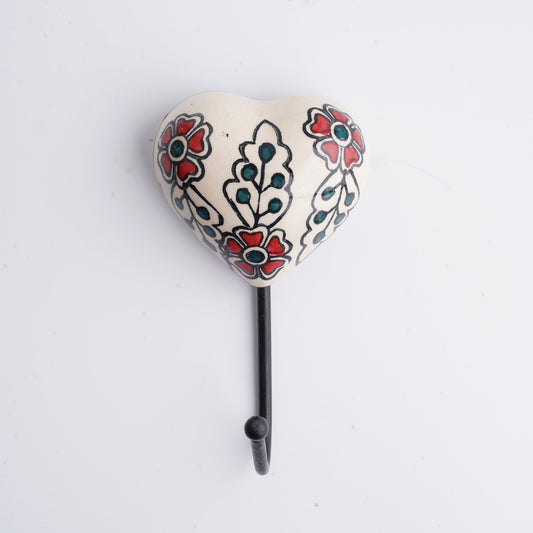 Bud bloom wall hook, Red