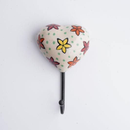 Bud bloom wall hook, white