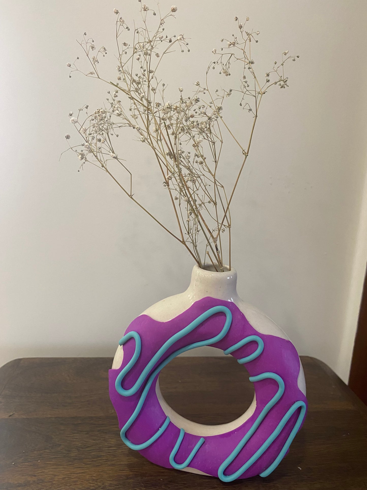 Fall Purple Donut Vase