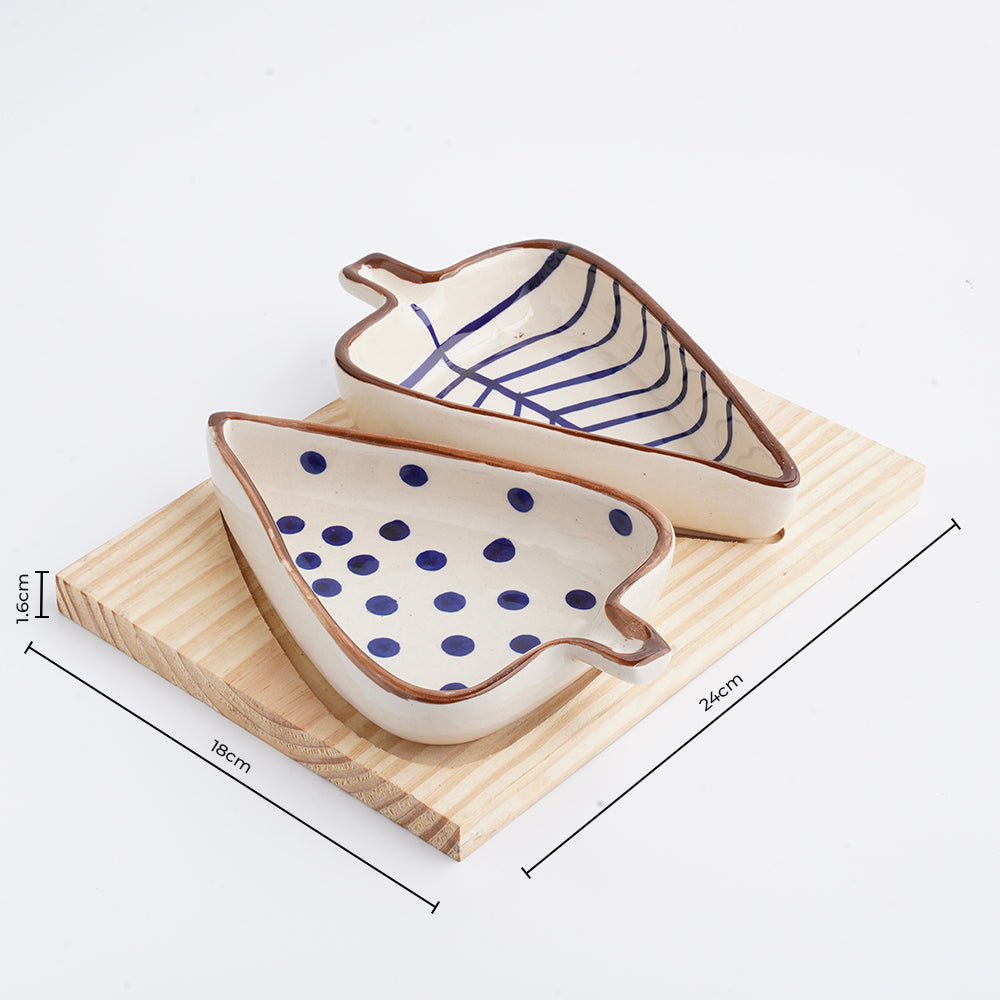 Leafy Serving Platter (Set of 2)