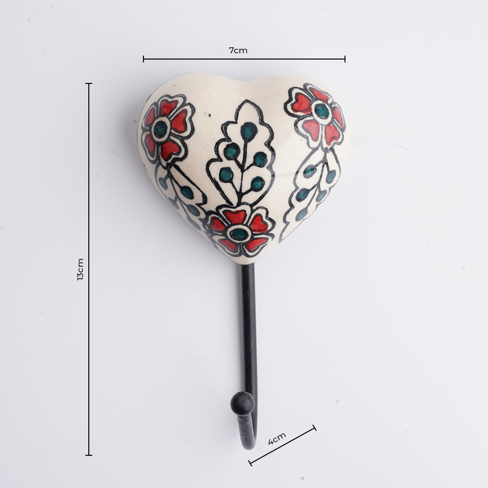 Bud bloom wall hook, Red