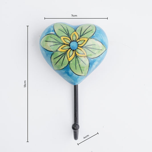 Bright bloom wall hook, Blue