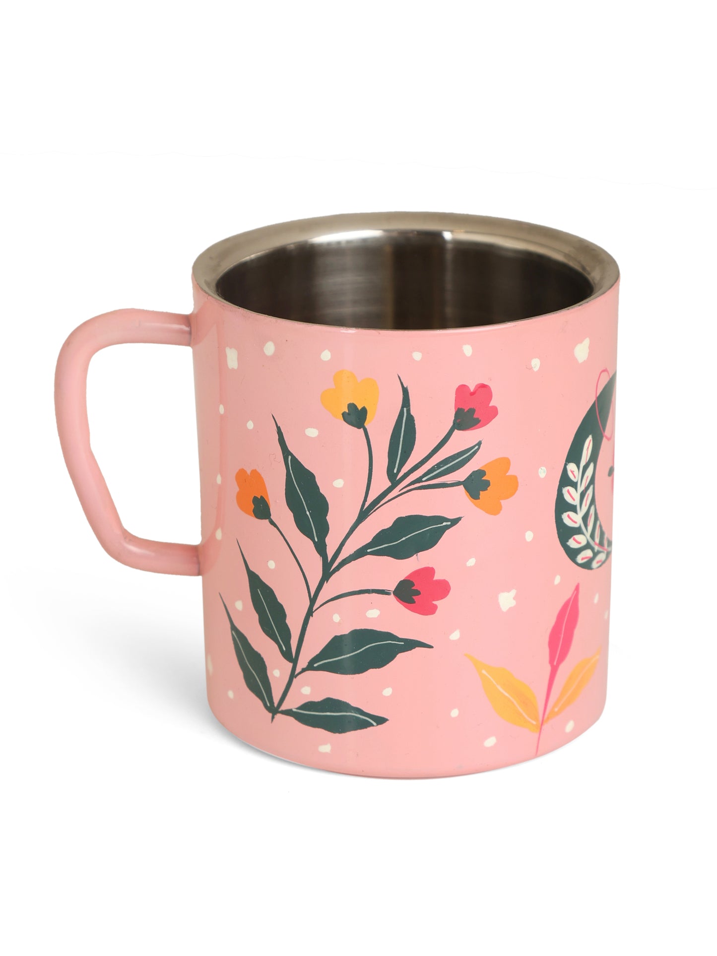 Blooming Pink double walled coffee mug set of 2