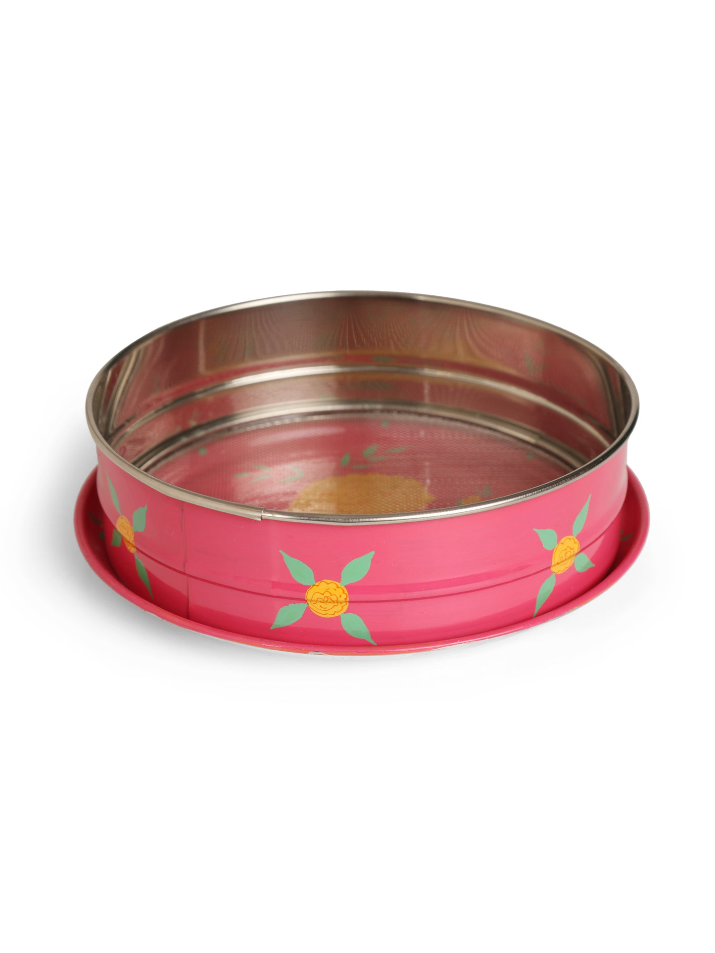 Genda Phool Karwachauth Thali (Set of 2)- Pink