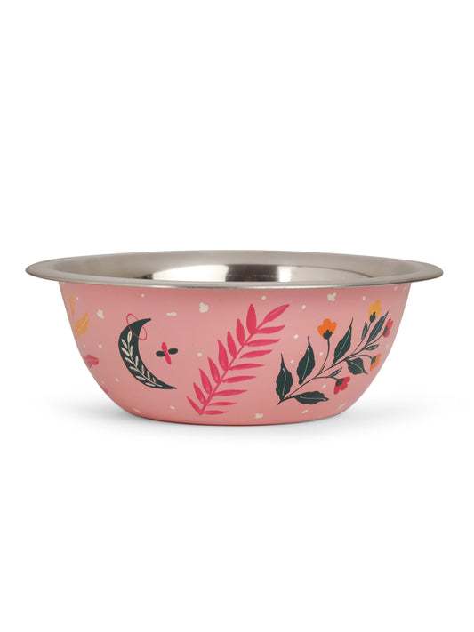 Blooming pink serving bowl