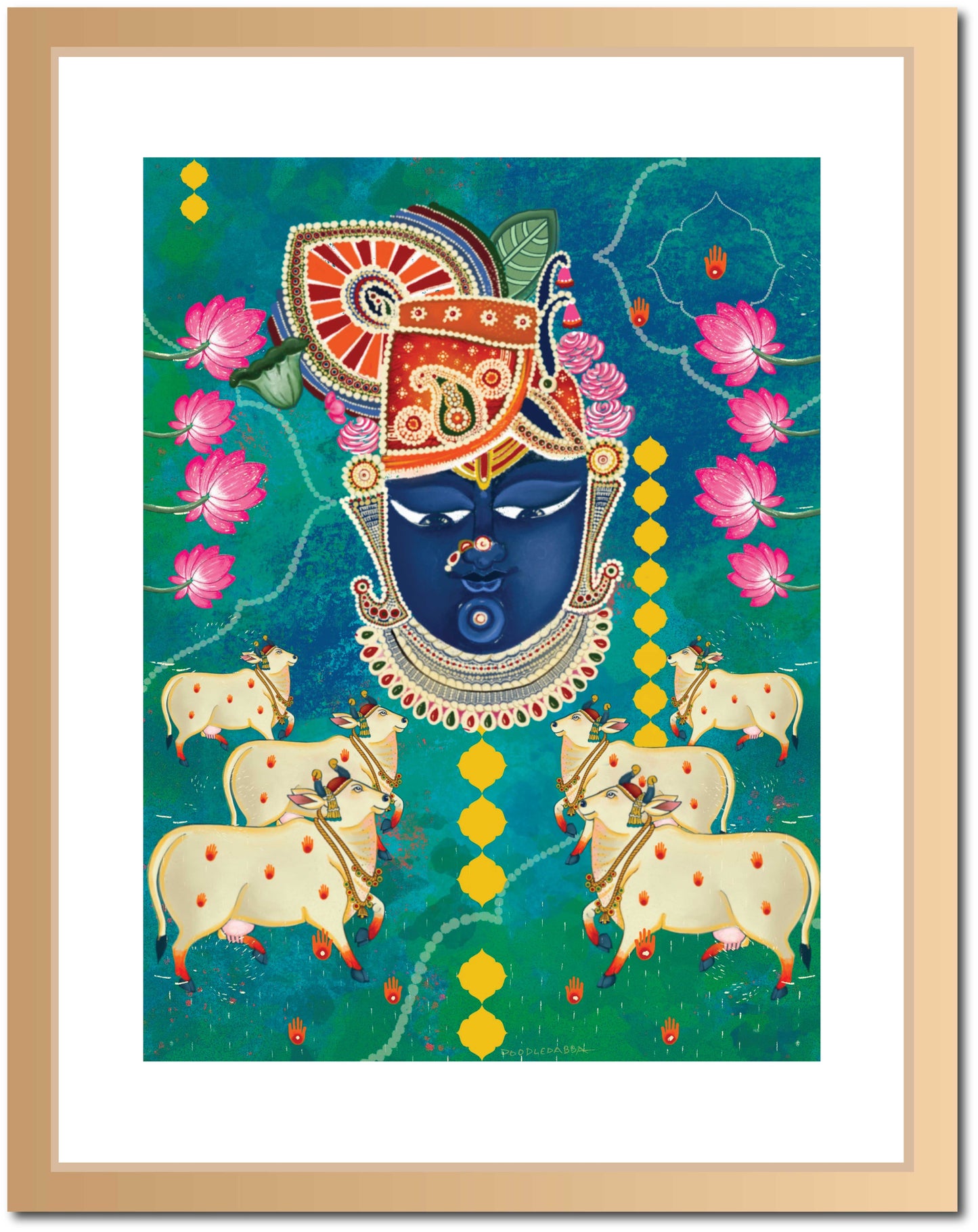 Lord Shri Nath Ji Pichwai Printed Artwork