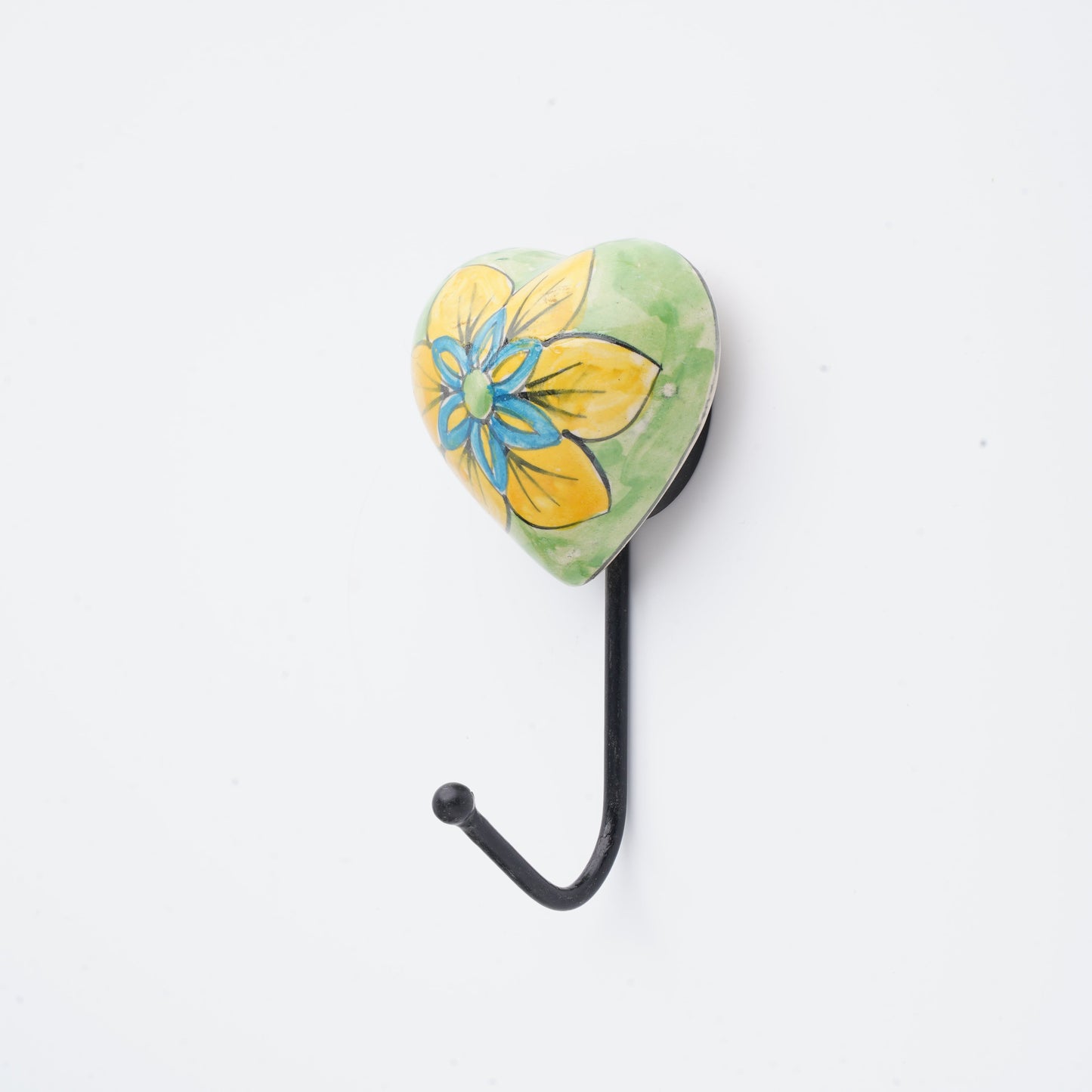 Bright bloom wall hook, green