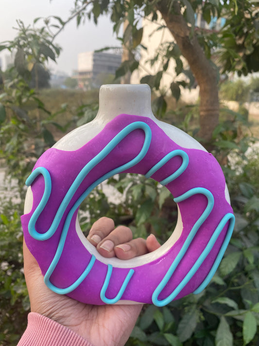 Fall Purple Donut Vase