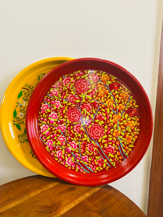 Red Serving Tray & Yellow Serving Tray Combo