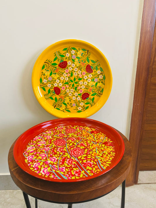 Red Serving Tray & Yellow Serving Tray Combo