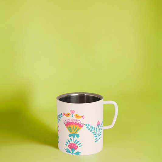 Gardenia double walled coffee mug